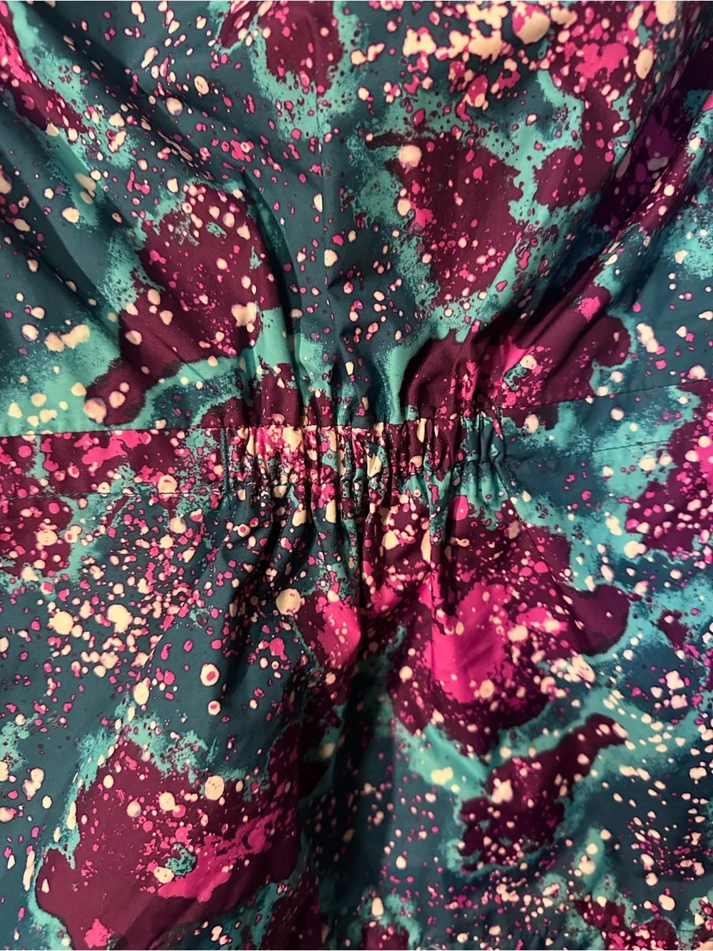 The North Face Kids Printed Resolve Reflective Jacket in Teal and Purple